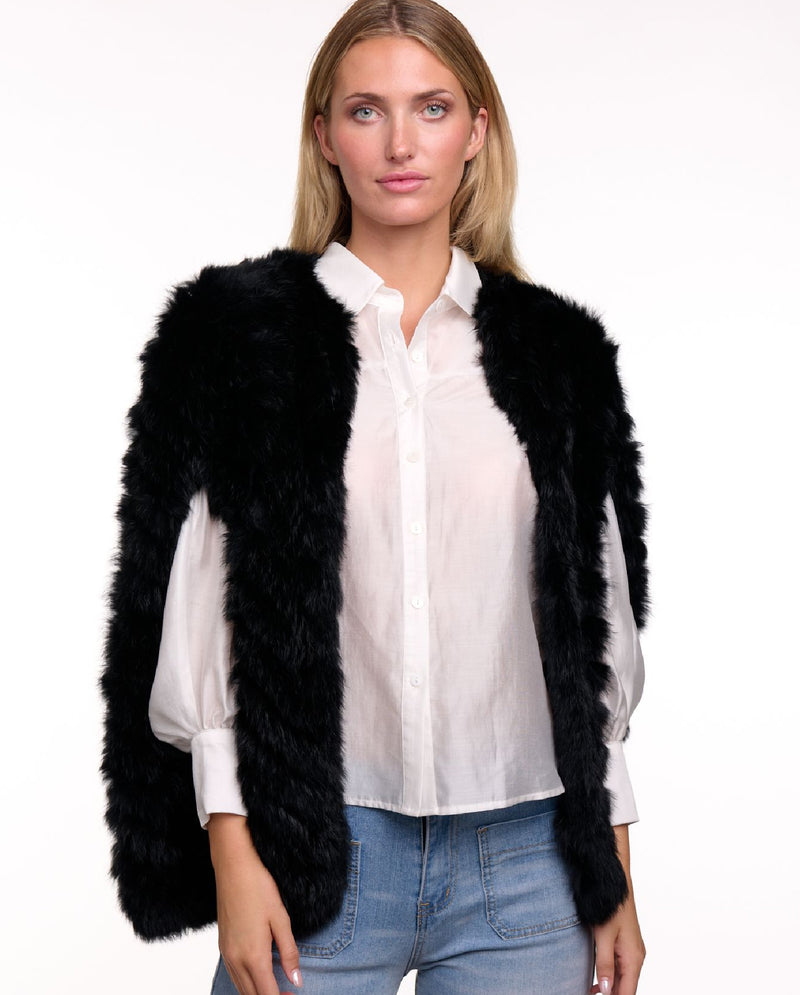 365 Days Black Rabbit Fur Cape