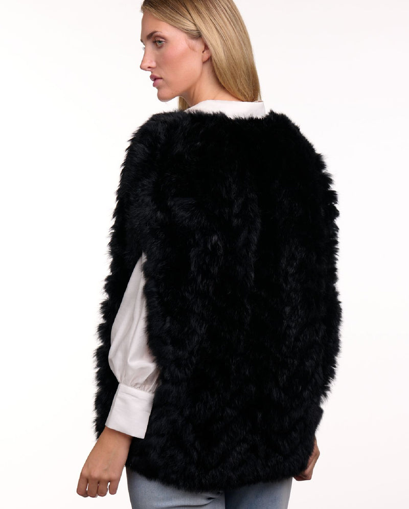 365 Days Black Rabbit Fur Cape