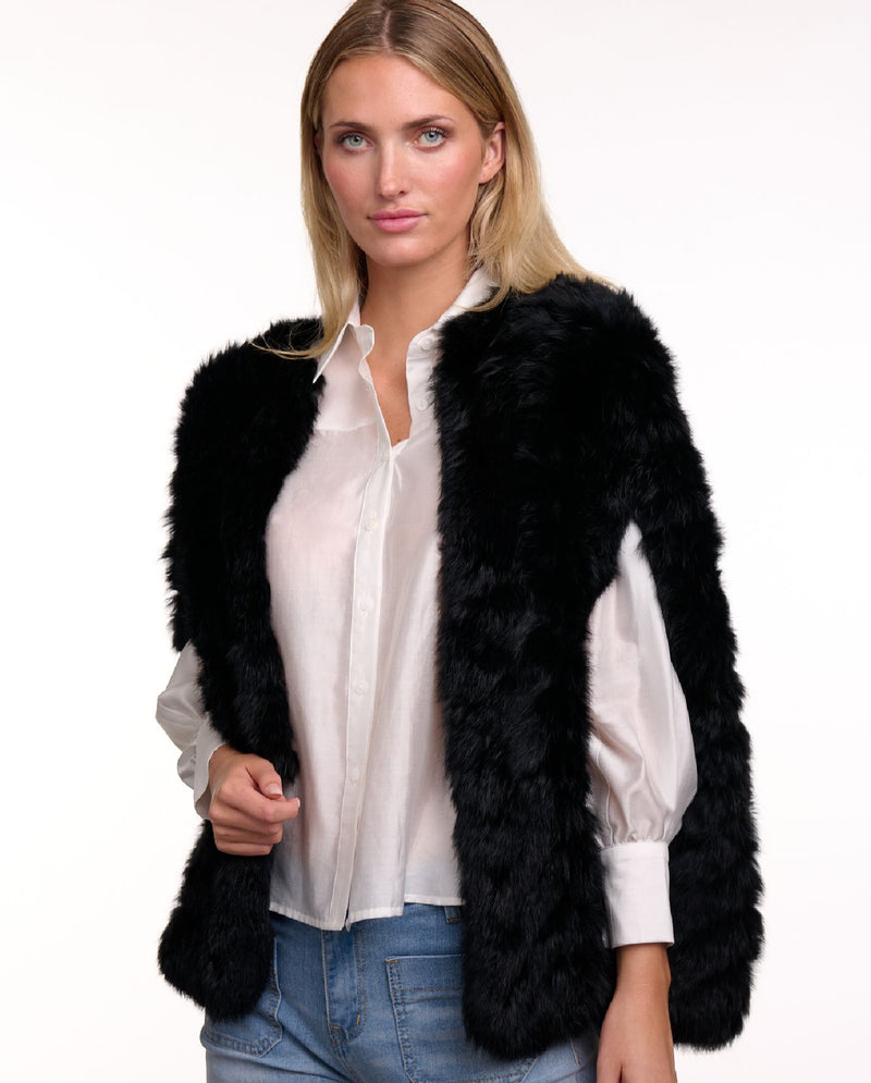 365 Days Black Rabbit Fur Cape