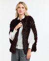 365 Days Merlot Rabbit Fur Cape