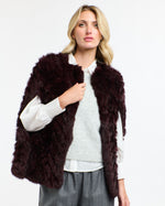 365 Days Merlot Rabbit Fur Cape