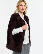 365 Days Merlot Rabbit Fur Cape