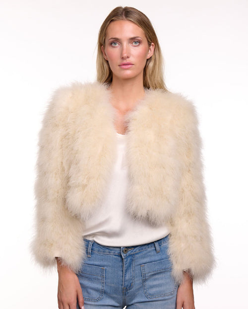 365 Days Chalk Ostrich Feather Bolero