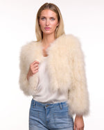 365 Days Chalk Ostrich Feather Bolero