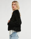 365 Days Black Rabbit Fur Jacket