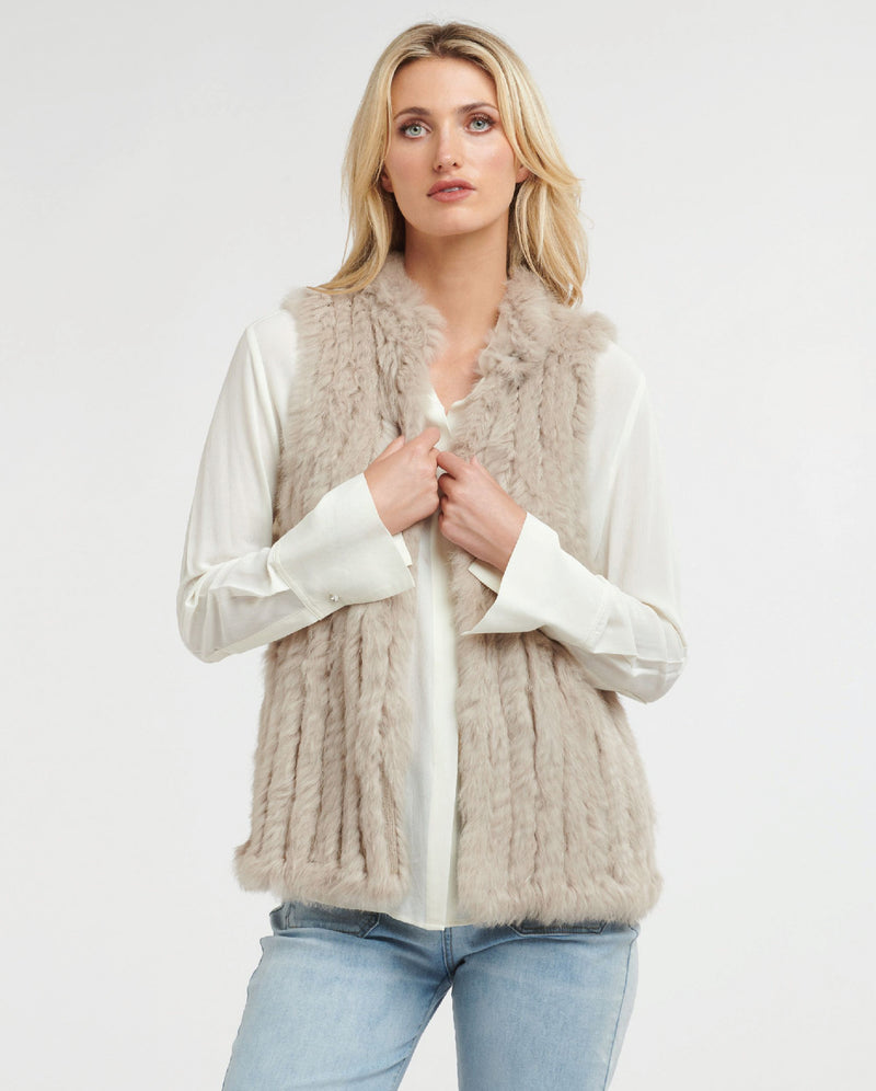 365 Days Stone Rabbit Fur Vest