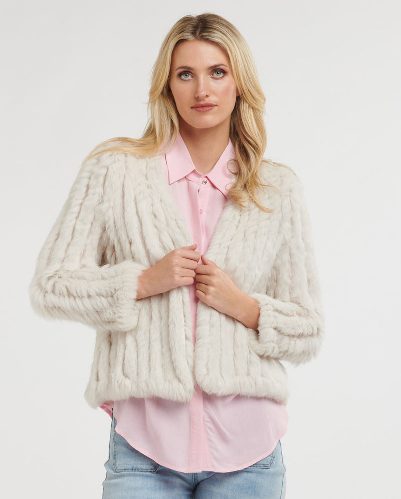 365 Days Chalk Rabbit Fur Jacket