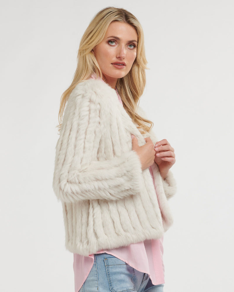 365 Days Chalk Rabbit Fur Jacket