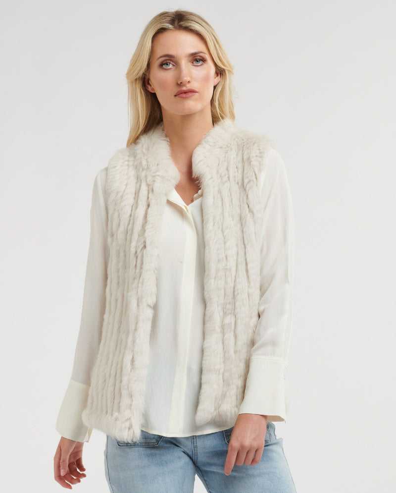 365 Days Chalk Rabbit Fur Vest
