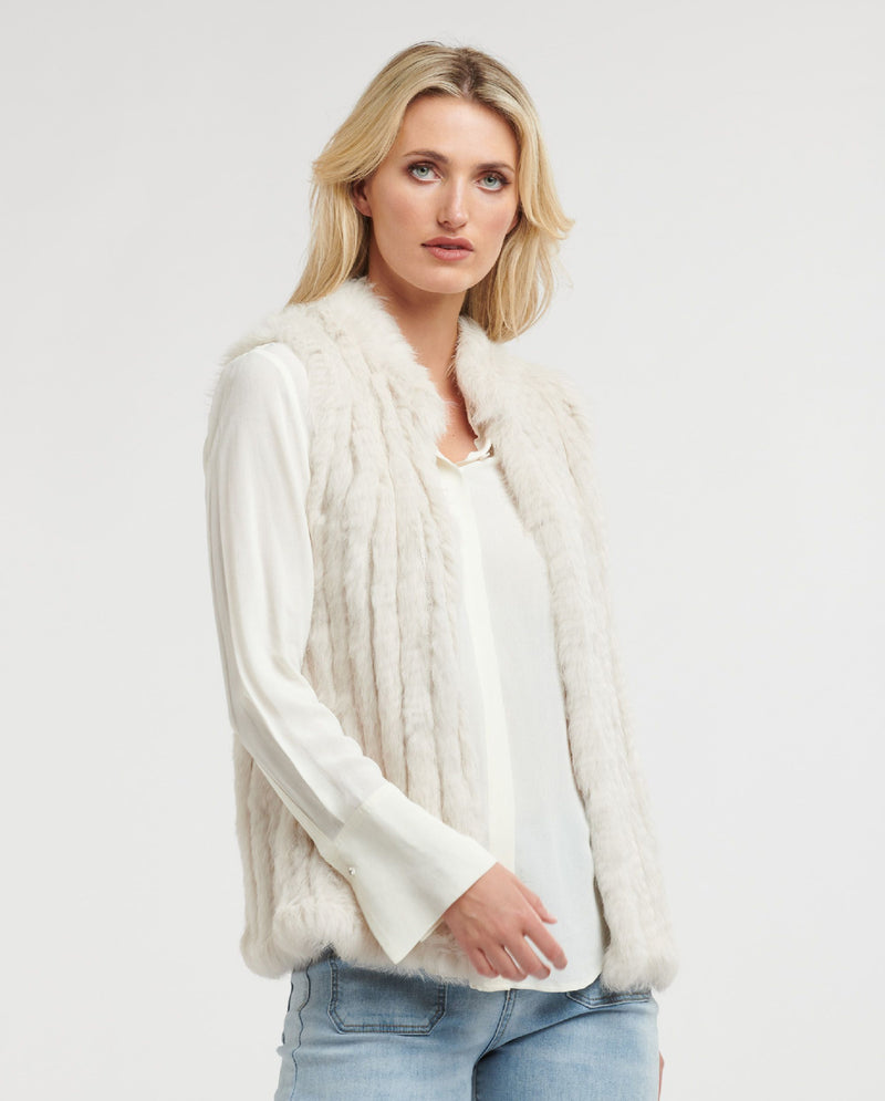 365 Days Chalk Rabbit Fur Vest