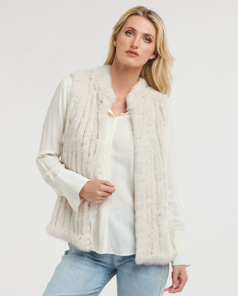 365 Days Chalk Rabbit Fur Vest