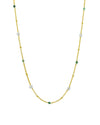 Rosa Pearl Necklace Green-Gold