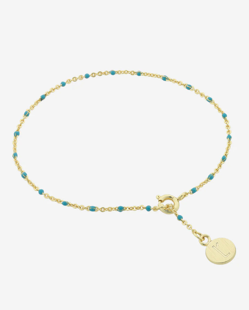 Heather Gold Aqua Bracelet