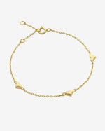 Mariel Soft Gold Heart Bracelet