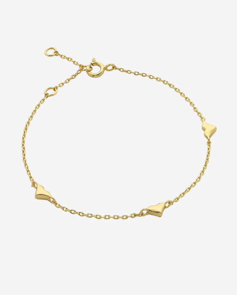 Mariel Soft Gold Heart Bracelet