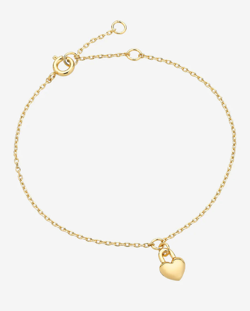 Winnie Gold Heart Bracelet