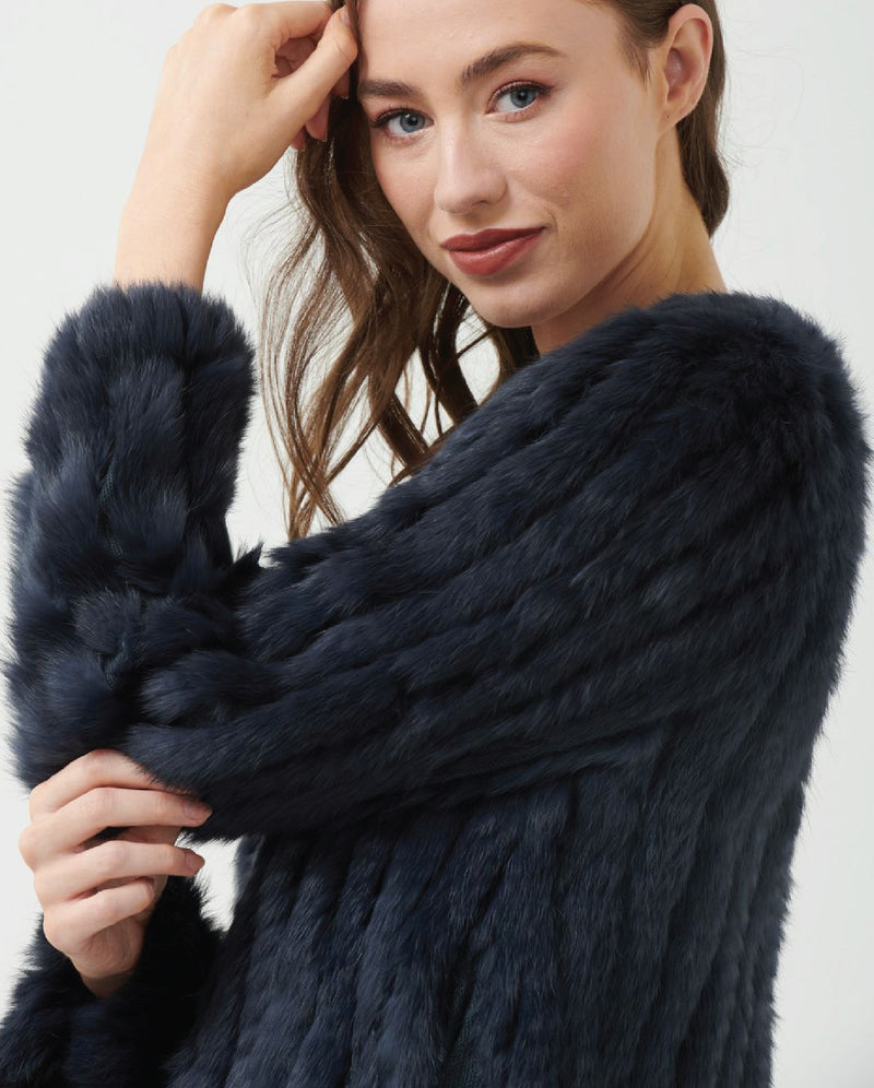 Rex Rabbit Fur Jacket Sheared Leopard | SKANDINAVIK FUR