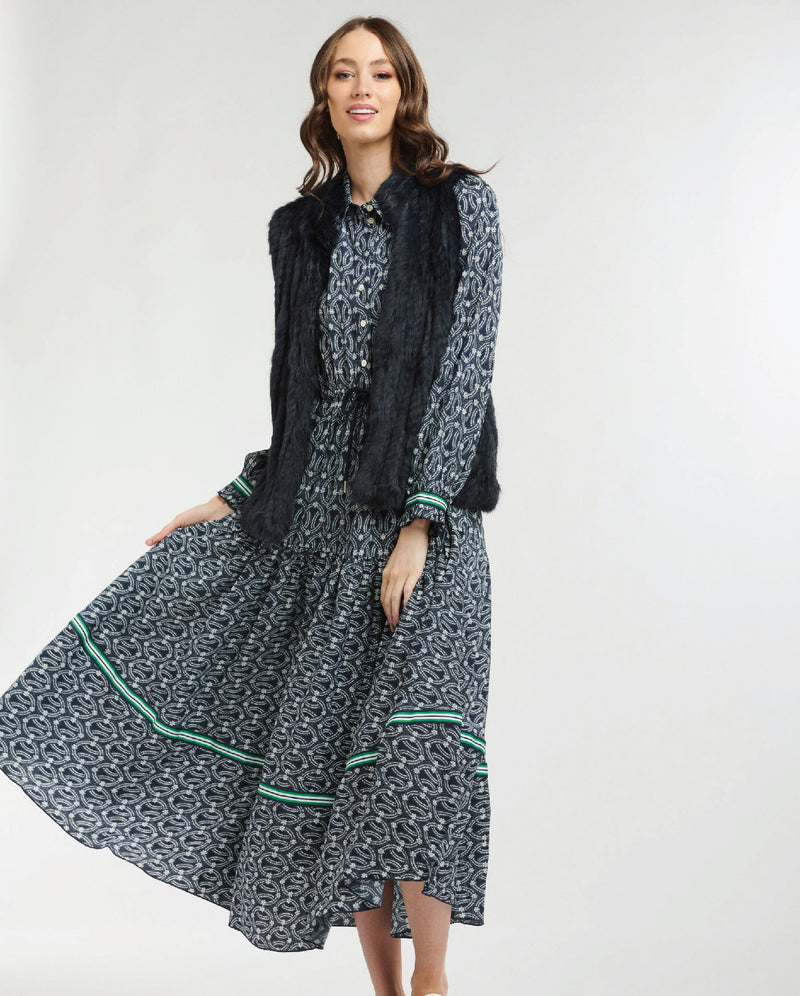 365 Days Midnight Blue Rabbit Fur Vest – Connie Anne