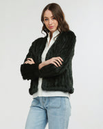 365 Days Hunter Green Rabbit Fur Jacket