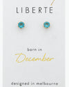 December Zircon Crystal Stud